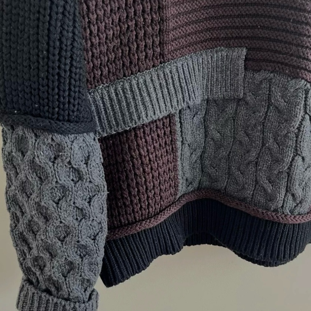 Zara Oversized Patchwork 3D Boyfriend Pullover Sw… - image 14